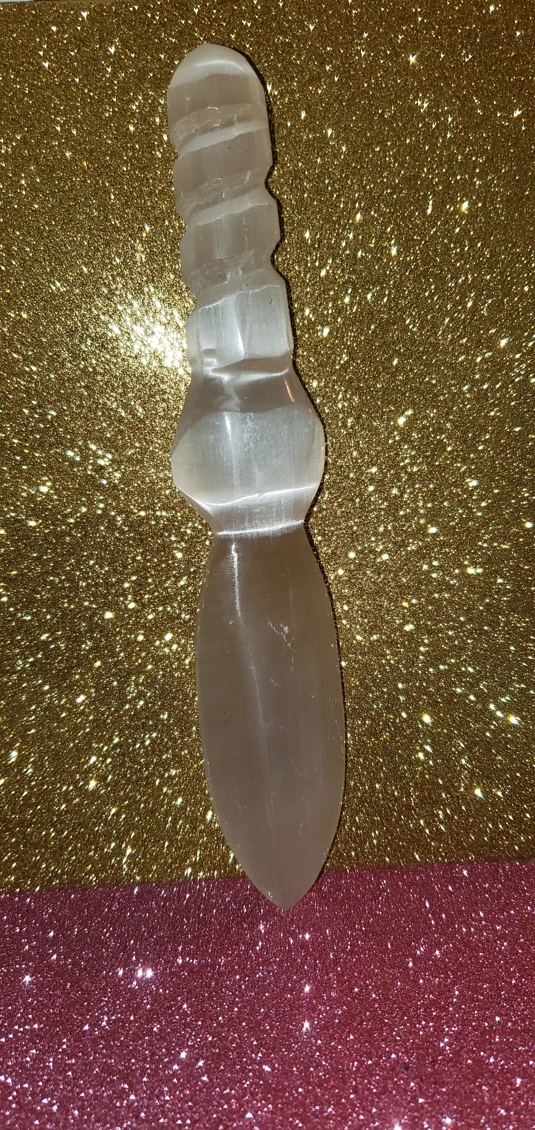 Selenite crystal sword